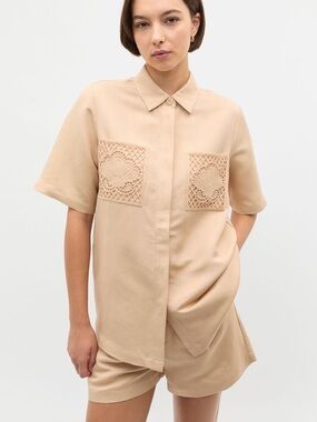 Brand new Seed Heritage Crochet Pocket Shirt